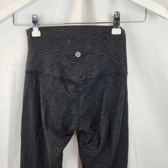 Lululemon Align High-Rise Pant 25  Aqueous Emboss Black size 2 in EUC - Picture 8 of 11